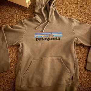 Patagonia Gray Sweater with Classic Logo Design